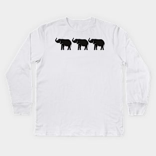 3 Elephants Kids Long Sleeve T-Shirt